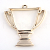 Rack Plating Alloy Open Back Bezel Pendants PALLOY-S047-08E-FF-2