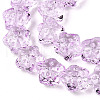 Transparency Glass Beads Strands GLAA-T023-12F-3