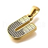 Golden 304 Stainless Steel Pendants STAS-K300-01G-U-2