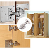 Spritewelry 304 Stainless Steel 8Pcs Hinge Pieces & 2Pcs Hydraulic Hinge FIND-SW0001-03-6