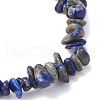 Natural Lapis Lazuli Chip Beaded Stretch Bracelets for Women Men BJEW-JB10652-03-4
