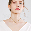 ANATTASOUL 2Pcs 2 Colors Mother's Day Jewellery Natural Pearl Beaded Pendant Neckaces Set NJEW-AN0001-16-5