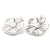 304 Stainless Steel Flower Stud Earrings EJEW-I312-11P-2