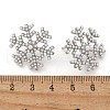 Snowflake Brass & ABS Imitation Pearl Stud Earrings EJEW-M077-03P-3
