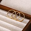 3Pcs Stainless Steel Rings Cubic Zirconia Plain Band Rings PW-WGD1CD2-01-1
