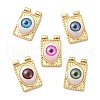 Brass Resin Pendants KK-P204-19G-1