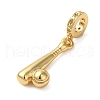 Rack Plating Brass Micro Pave Clear Cubic Zirconia European Dangle Charms KK-P279-16G-2