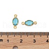 Brass K9 Glass Connector Charms KK-K295-01G-02-3