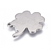 304 Stainless Steel Pendant Cabochon Settings For Enamel STAS-P245-11P-2