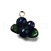 Brass Acrylic Pendants OACR-R006-01G-09-1