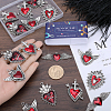 SUNNYCLUE 20Pcs 5 Styles Gothic Style Heart Alloy Red Enamel Pendant Sets FIND-SC0007-93-3