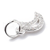 925 Sterling Silver Cubic Zirconia Pendants STER-Q001-02S-01-2