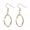 304 Stainless Steel Oval Dangle Earrings EJEW-JE06290-2