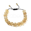 12.5mm Round Watermelon Stone Glass Braided Bead Bracelets for Women Men BJEW-C060-01M-1