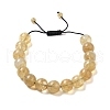 12.5mm Round Watermelon Stone Glass Braided Bead Bracelets for Women Men BJEW-C060-01M-1