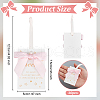 30Pcs Polyester Bowknot & Paper Card Pendant Decoration HJEW-OC00028-02-2