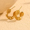 304 Stainless Steel Stud Earrings EJEW-B141-02G-1