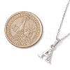 Alloy Rhinestone Letter Pendant Necklaces NJEW-JN04886-3