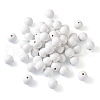 Spray Painted Natural Wood European Beads WOOD-TA0002-24B-1