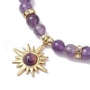 Natural Gemstone Beaded Stretch Bracelets BJEW-JB11439-4