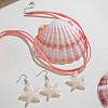 Bohemian Imitation Leather Cord Necklaces & Alloy Dangle Earring Sets FS-WG3325C-02-2