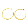 Ion Plating(IP) 304 Stainless Steel Ring Stud Earrings EJEW-K295-01B-G-1