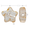 Spray Painted Transparent Glass Beads GLAA-FS0001-01B-5