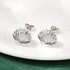Brass Stud Earrings EJEW-R032-02P-1