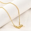 Brass Rolo Chain Adjustable Slider Necklaces NJEW-E157-05G-3