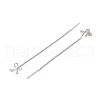 Bowknot Brass Ear Thread for Women EJEW-P288-07P-3