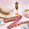 10 Yards Polyester Ribbon with Paillettes OCOR-WH0082-202A-5
