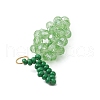 Handmade Glass Beaded Grape Pendants PALLOY-MZ00489-05-4