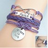 Suede Cord Knitted Multi-strand Bracelets WGDC426-15-1