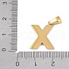 Natural White Shell Alphabet Pendants STAS-M338-02G-X-3