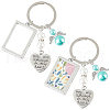 SUNNYCLUE Wedding Bouquet Alloy & Glass Photo Charms DIY-SC0025-62B-1