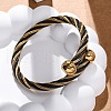 304 Stainless Steel Torque Bangles for Women BJEW-P310-22G-1