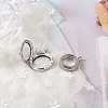 4Pcs 2 Style Alloy Glass Crystal Rhinestone Pendants PALLOY-TA0002-36B-14