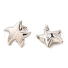 Star Brass Stud Earrings EJEW-L270-25P-2