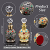  2Pcs 2 Colors Arabian Style Vintage Glass Openable Perfume Essential Oil Bottle DIY-NB0008-51-2