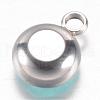 304 Stainless Steel Glass Rhinestone Charms STAS-G082-01-3