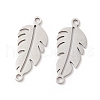 Non-Tarnish 201 Stainless Steel Connector Charms STAS-G296-18P-1