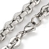 304 Stainless Steel Link Chain Bracelets BJEW-H618-03P-2