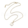 Brass Micro Pave Cubic Zirconia Pendant Necklaces NJEW-JN04690-02-4