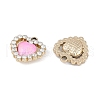UV Plating Alloy with Mixed Color Glass Rhinestone Pendants FIND-M018-37G-2