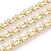 Brass Rectangle Link Chains KK-T074-78G-1