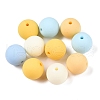 Rubberized Style Imitated Silicone Acrylic Beads MACR-T048-01A-11-1