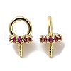 Brass Micro Pave Cubic Zirconia Peg Bails KK-S397-03B-1