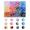 360Pcs 12 Colors Transparent Crackle Baking Painted Glass Beads Strands DGLA-YW0001-12-1