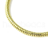 Brass Round Snake Chains with Alloy Heart Clasps Bracelets for Women BJEW-D041-03G-2