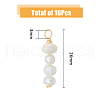 16Pcs Natural Cultured Freshwater Pearl Copper Wire Pendants PALLOY-FH00010-2